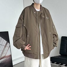 美式棒球服夹克男韩版潮流高街帅气2024秋季新款ins外套W5410-P62，男装夹克，星座412-2