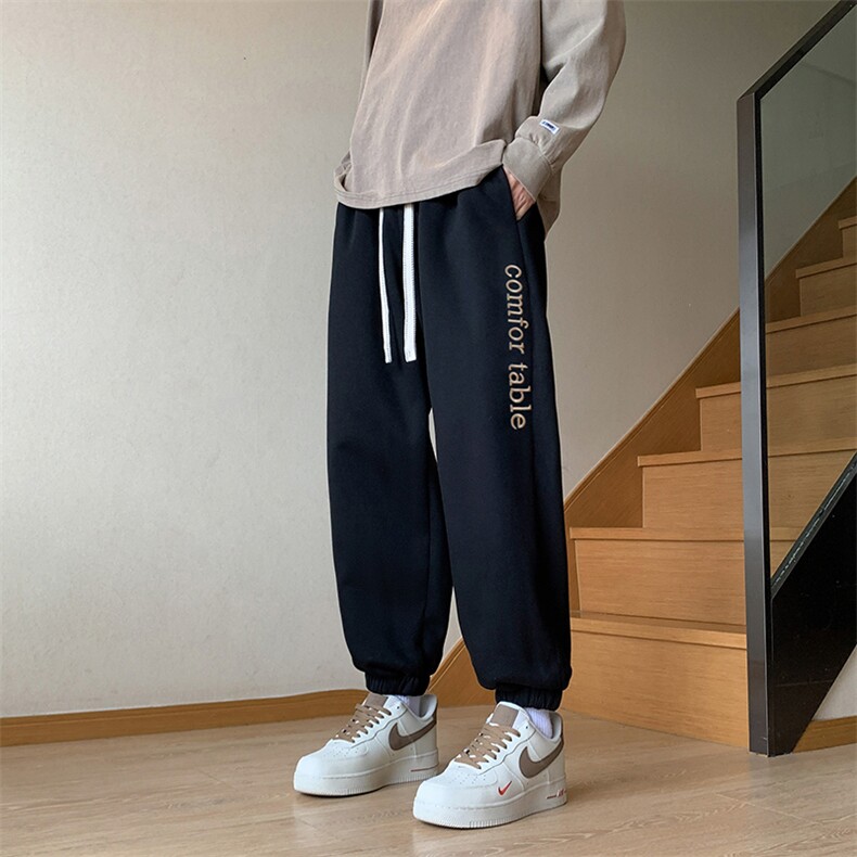 主推M-8XL 秋季新款大码束脚潮流休闲卫裤 109-K112-P55图片