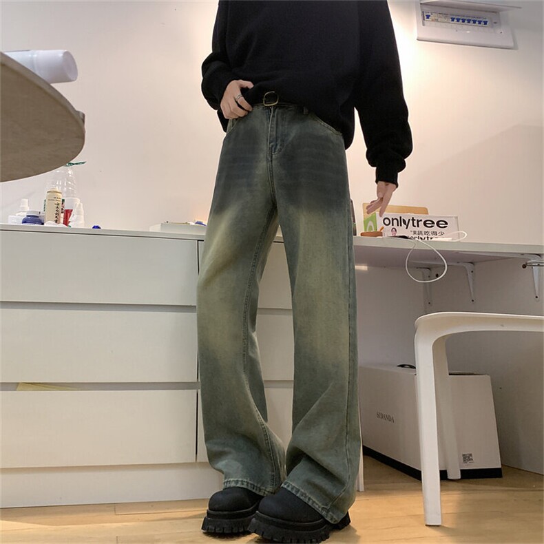 XZ221-1/K6300/P55控782025春新款高品质复古撞色废土做旧牛仔裤,男装牛仔裤,星座221-1