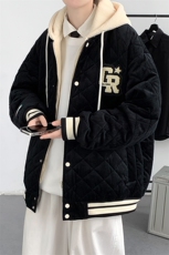 冬款港风加棉加厚潮牌棉服假两件连帽外套男士8135-P140控价178，男装棉衣，电商A441-1