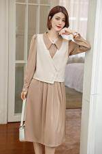 现货秋季连衣裙两件套，女装连衣裙，依美依缘