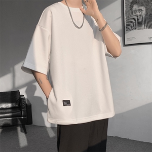 8XL-M 特大码美式男T侧面隐形口袋宽松内搭上衣冰丝短袖DX313P25图片