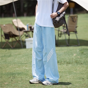 夏季新款美式机能三条杠设计感速干冰丝裤B315-K25431-特p35控68图片