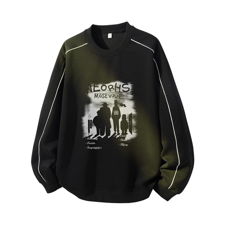 得物供货、复合重磅420克现货圆领卫衣宽松HD019-1-YLT25293-P35,男装卫衣,电商019-1