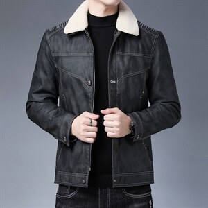 21冬季新款时尚羽绒服休闲宽松翻领外套男士90%白鸭绒ZG3316-P235图片