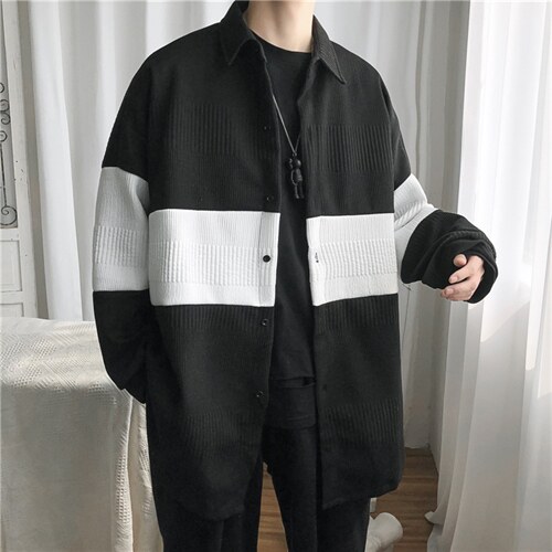 2026秋季拼色毛衣男宽松设计感针织衫潮ins港风潮流外套SY08-p45，男装针织衫/毛衣，星座1008-2