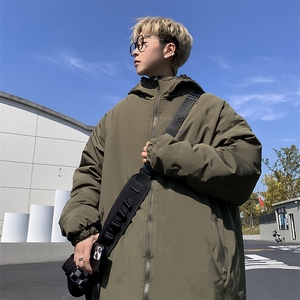 美式冲锋衣外套棉服男连帽宽松户外大码登山防水机能棉M0315-P88图片