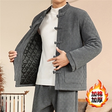 冬季风棉衣唐装夹棉加厚外套中式复古大码上衣男MY2531-P135，男装棉衣，电商A008