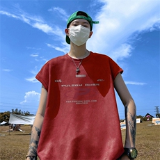 量大优供视频得物直播品230克夏季麂皮绒背心无袖T恤BJ391，男装背心/马甲，电商A486