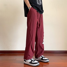 速干尼龙裤子男冰丝夏季降落伞兵美式hiphop潮牌冲锋裤B8862-p55，男装休闲裤，星座1008