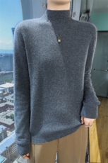 软糯baby小山羊绒衫半高领加厚简约女毛衣秋冬修身打底针织羊毛衫，女装羊绒衫，澳坤羊绒