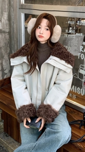 新款   美式复古派克服 加厚  短款皮毛一体p225-k328图片