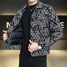 毛呢羽绒服男士标50白鸭绒外套韩版上衣保暖B317/25321/P215，男装羽绒服，电商B317