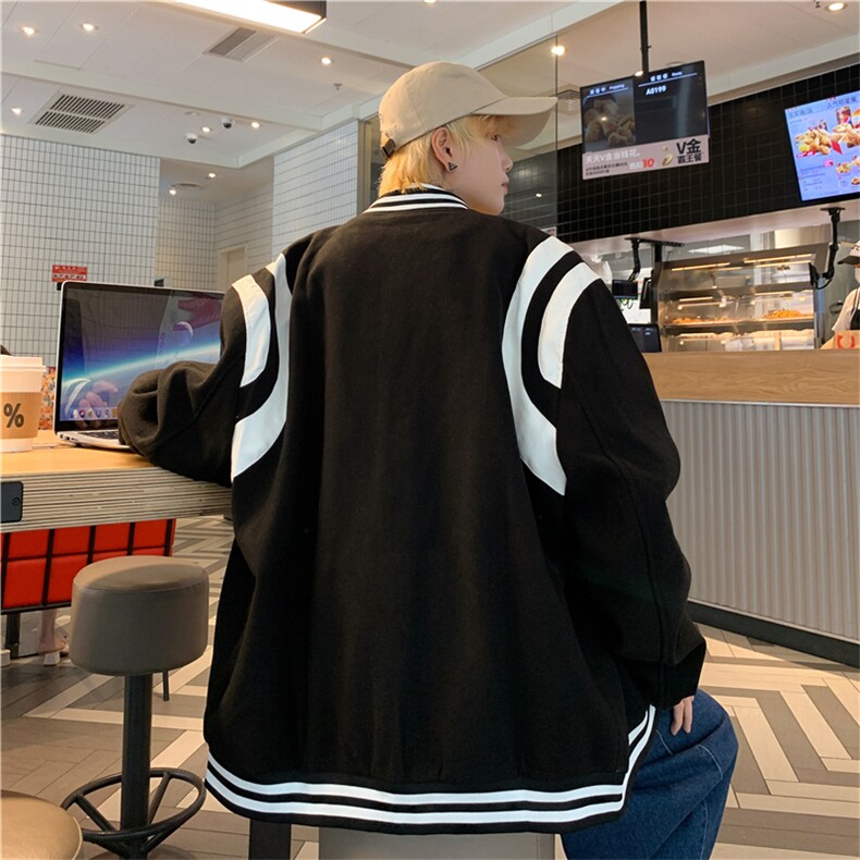 棒球服夹克男韩版潮流休闲外套ins春秋季黑白运动衣服W1627-P50,男装夹克,星座512-2
