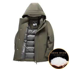 主推户外中老年连帽羽绒服男士冬季加厚运动休闲羽绒服外套，男装羽绒服，钱塘723