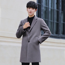 2026年秋冬季新款毛呢大衣男韩版修身羊毛呢男士休闲潮27008-P98，男装毛呢大衣，电商A355（原A415）