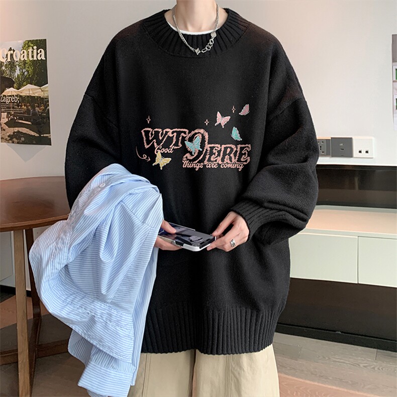 半高领毛衣男大码胖子针织衫毛线衣M18443-P45加绒款-P65,男装针织衫/毛衣,电商A040