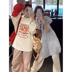 Q312-P45小丑女印花圆领卫衣百搭上衣学院风学生宽松内搭外套，女装短外套，星座617A-2