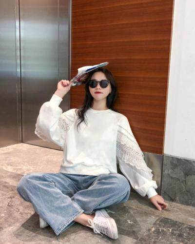 条形烫钻花边美衣，补单从未间断过！，女装，春信拙源