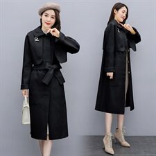 2020冬季新款时尚气质毛呢两件套，女装毛呢外套，曼娅璐