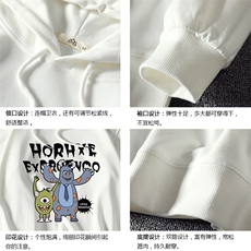 WY2048-P40纯棉连帽卫衣男大码运动帽衫宽松薄外套男麒麟风，男装卫衣，电商A040A