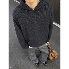YK86125-P65聚酯纤维78.3%锦纶21.7%秋季新款港风针织卫衣，男装卫衣，电商A086-1