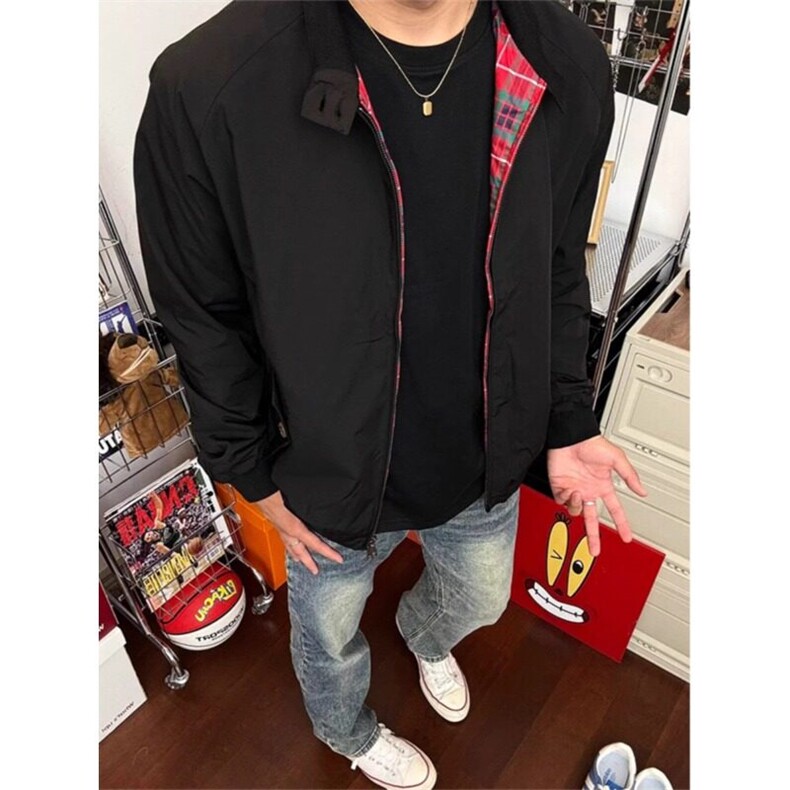 哈灵顿g9短款夹克男春秋款高级感痞帅立领棒球服美式复古工装外套,男装夹克,星座908-1