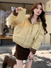 现货新款独特超好看短款羽绒服女款冬季立领面包服小个子羽绒外套，女装羽绒服，韩然一族