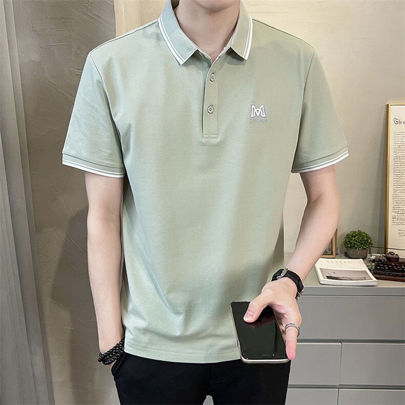 数据款Polo衫时尚刺绣男款短袖青春流行T恤DS-A329-PL2037-P50,男装T恤,电商A329