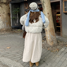 有货【新款】24冬季碎花韩版羽绒服667-P240-K328，女装短外套，2C317