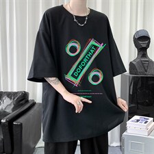 HT73171-P22华夫格t恤男短袖男大码五分袖短句风，男装T恤，电商A040