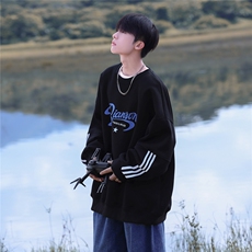 2025秋季新款420克字母印花男休闲卫衣WY824/P68控89-70棉30涤，男装卫衣，电商A148