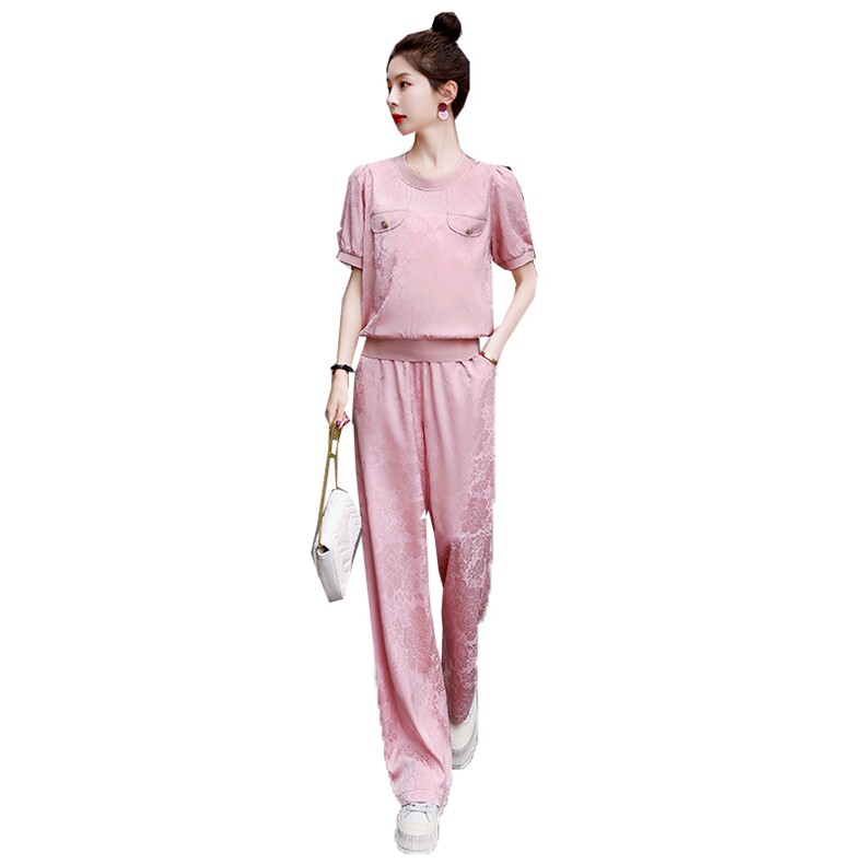 2023年夏季新款提花时尚欧货两件套套装,女装套装/套裙,奕薇雅