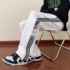 2025春季青少年纯棉休闲潮牌条纹运动裤子XZ301b-2-CK627特P35，男装休闲裤，星座301B-2（原A443-1）