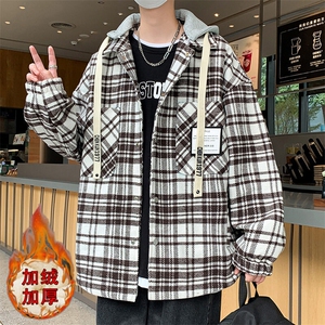 2025冬季格子加棉加厚潮流百搭休闲外套-加绒6188-P85量大优图片