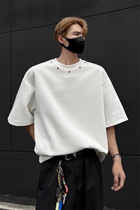 夏季宽松美式高街个性短袖潮XZ808B-WH059-P48图片