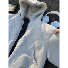 现货高品质美式高街冬季重磅硬挺短款座山雕毛领棉衣男女加厚外套，男装棉衣，电商A443