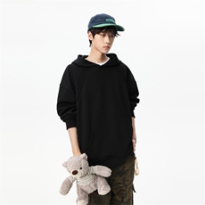 311B-1-9125-P37控69时尚高街套头卫衣拼接宽松休闲百搭上衣，男装卫衣，星座311B-1