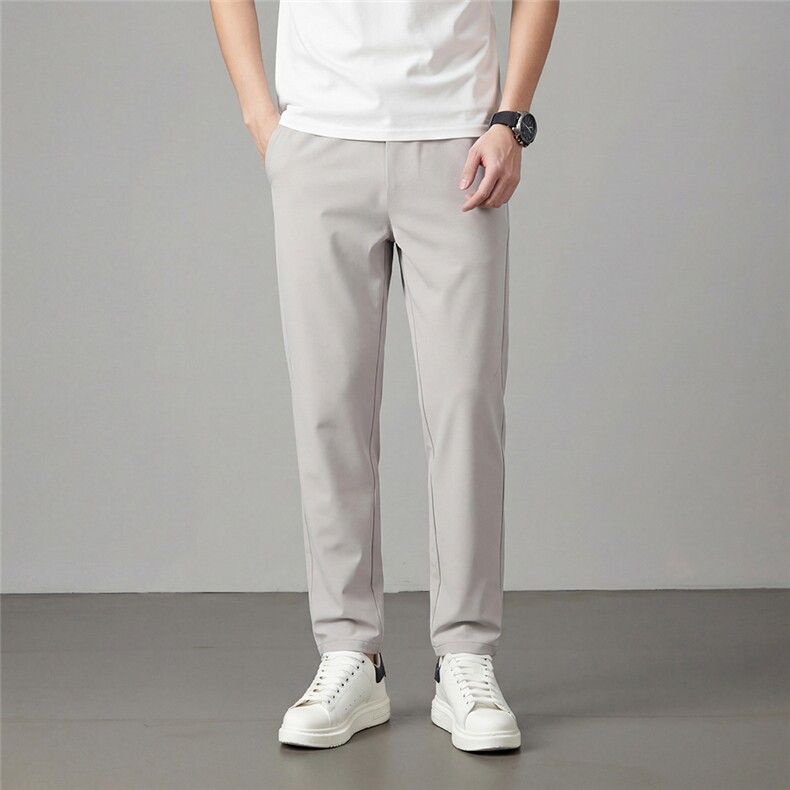 修身小脚裤男春直筒修身弹力夏纯色松紧腰运动裤休闲裤BK901-P58，女装休闲裤，星座310A-4