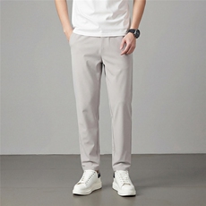 修身小脚裤男春直筒修身弹力夏纯色松紧腰运动裤休闲裤BK901-P58，女装休闲裤，星座310A-4