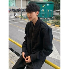 网图高街红色毛绒内里棉衣外套加绒加厚棉服夹克A025-ZY161-P126，男装夹克，电商A025