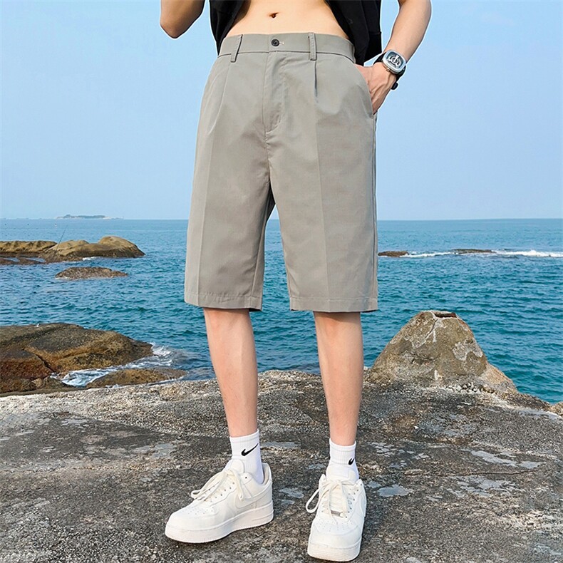 平铺夏季男士短裤男ins速干冰丝裤子宽松休闲五分裤西裤K817P28,男装牛仔裤,星座1107