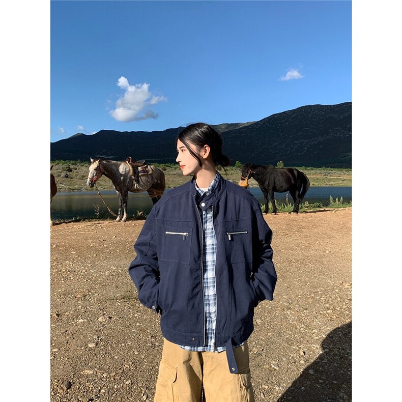 网图美式冬季立领棉服工装夹棉外套百搭夹克棉衣A025-QY16103-P95,男装夹克,电商A025