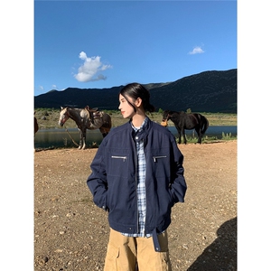 网图美式冬季立领棉服工装夹棉外套百搭夹克棉衣A025-QY16103-P95图片