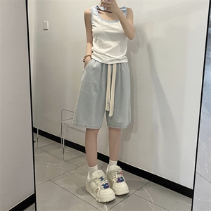 清爽透气复古休闲牛仔潮流百搭有型牛仔短裤 DK852-特批34图片