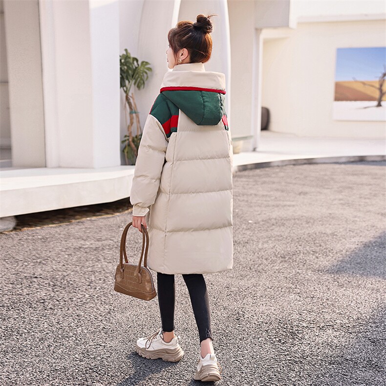 羽绒棉服女中长款韩版宽松过膝冬季2024爆款加厚棉衣时尚棉袄外套,女装棉衣/棉服,雅佳俏