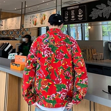 F270-P652024夏季新款潮流ins复古衬衫男潮长袖花衬衣现货，男装衬衫，星座512-6