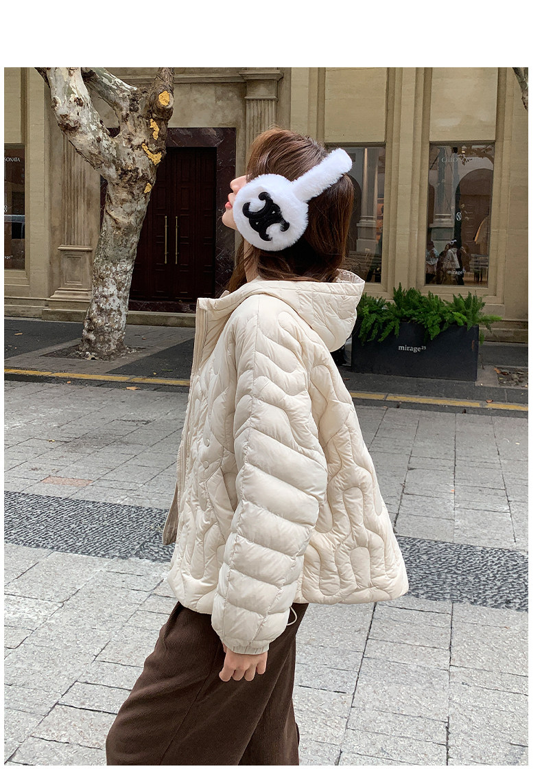 连帽超好看冬装上衣适合小个子的韩系女装绝美小外套，女装羽绒服，两个王小姐