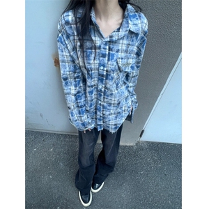 【有货】CSR88LL-特P40 美式cleanfit格子衬衫男复古长袖衬衣图片