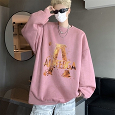 秋装复古美式水洗做旧重磅麂皮绒卫衣301B-JB1502-p45，男装卫衣，星座301B